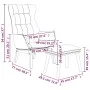Relaxation armchair with light gray fabric stool by vidaXL, Armchairs - Ref: Foro24-3097723, Price: 147,10 €, Discount: %