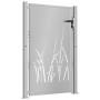 Puerta de jardín acero corten diseño hierba 105x155 cm