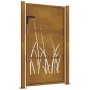 Puerta de jardín acero corten diseño hierba 105x155 cm