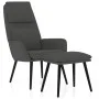 Relaxation armchair with dark gray fabric stool by vidaXL, Armchairs - Ref: Foro24-3097769, Price: 126,84 €, Discount: %
