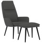 Relaxation armchair with dark gray fabric stool by vidaXL, Armchairs - Ref: Foro24-3097769, Price: 129,18 €, Discount: %