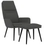 Relaxation armchair with dark gray fabric stool by vidaXL, Armchairs - Ref: Foro24-3097769, Price: 126,84 €, Discount: %