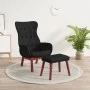 Relaxation armchair with black fabric stool by vidaXL, Armchairs - Ref: Foro24-3097729, Price: 145,43 €, Discount: %