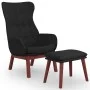 Relaxation armchair with black fabric stool by vidaXL, Armchairs - Ref: Foro24-3097729, Price: 145,43 €, Discount: %