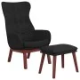Relaxation armchair with black fabric stool by vidaXL, Armchairs - Ref: Foro24-3097729, Price: 145,43 €, Discount: %