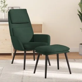 Entspannungssessel mit Fußstütze aus dunkelgrünem Stoff von vidaXL, Sessel - Ref: Foro24-3097773, Preis: 146,76 €, Rabatt: %