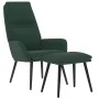 Relaxation armchair with footrest in dark green fabric by vidaXL, Armchairs - Ref: Foro24-3097773, Price: 146,76 €, Discount: %