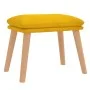 Relax armchair with yellow mustard velvet footstool by vidaXL, Armchairs - Ref: Foro24-3097827, Price: 127,87 €, Discount: %