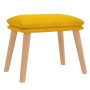 Senfgelber Relaxsessel aus Samt mit Hocker von vidaXL, Sessel - Ref: Foro24-3097827, Preis: 127,41 €, Rabatt: %