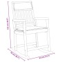 Rocking chair with solid acacia wood cushions by vidaXL, Garden chairs - Ref: Foro24-360025, Price: 97,26 €, Discount: %