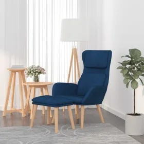 Entspannungssessel mit blauem Samthocker von vidaXL, Sessel - Ref: Foro24-3097830, Preis: 143,34 €, Rabatt: %