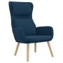 Sillón de relax con taburete terciopelo azul de vidaXL, Sillones - Ref: Foro24-3097830, Precio: 143,34 €, Descuento: %