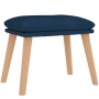 Relaxation armchair with blue velvet stool by vidaXL, Armchairs - Ref: Foro24-3097830, Price: 145,79 €, Discount: %