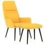 Sillón de relax con reposapiés tela amarillo mostaza de vidaXL, Sillones - Ref: Foro24-3097775, Precio: 126,72 €, Descuento: %