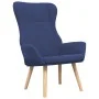 Sillón de relax con taburete tela azul de vidaXL, Sillones - Ref: Foro24-3097886, Precio: 128,95 €, Descuento: %