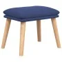 Sillón de relax con taburete tela azul de vidaXL, Sillones - Ref: Foro24-3097886, Precio: 128,95 €, Descuento: %