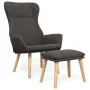 Relaxation armchair with dark gray fabric stool by vidaXL, Armchairs - Ref: Foro24-3097883, Price: 143,77 €, Discount: %