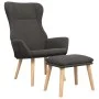 Relaxation armchair with dark gray fabric stool by vidaXL, Armchairs - Ref: Foro24-3097883, Price: 143,77 €, Discount: %