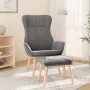 Sillón de relax con taburete tela gris claro de vidaXL, Sillones - Ref: Foro24-3097882, Precio: 128,93 €, Descuento: %