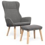 Relaxation armchair with light gray fabric stool by vidaXL, Armchairs - Ref: Foro24-3097882, Price: 132,54 €, Discount: %