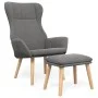Relaxation armchair with light gray fabric stool by vidaXL, Armchairs - Ref: Foro24-3097882, Price: 128,93 €, Discount: %