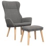 Relaxation armchair with light gray fabric stool by vidaXL, Armchairs - Ref: Foro24-3097882, Price: 132,54 €, Discount: %