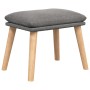Relaxation armchair with light gray fabric stool by vidaXL, Armchairs - Ref: Foro24-3097882, Price: 132,54 €, Discount: %