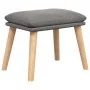 Relaxation armchair with light gray fabric stool by vidaXL, Armchairs - Ref: Foro24-3097882, Price: 128,93 €, Discount: %