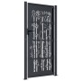 Puerta de jardín acero gris antracita diseño bambú 105x180 cm