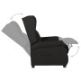 Sillón orejero reclinable eléctrico tela negro de vidaXL, Sillones - Ref: Foro24-3098321, Precio: 291,59 €