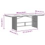 Set de mesa y sillas jardín 9 piezas y cojines ratán PE marrón