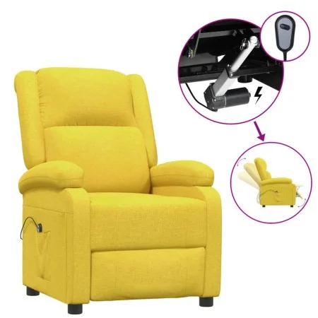Yellow Fabric Electric Recliner by vidaXL, Armchairs - Ref: Foro24-3100365, Price: 241,00 €, Discount: %