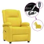 Sillón reclinable eléctrico de tela amarillo de vidaXL, Sillones - Ref: Foro24-3100365, Precio: 260,42 €, Descuento: %