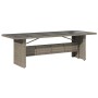 Set de mesa y sillas de jardín 11 pzas y cojines ratán PE gris
