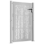 Puerta de jardín acero corten diseño bambú 105x130 cm