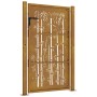 Puerta de jardín acero corten diseño bambú 105x130 cm
