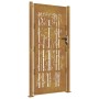 Puerta de jardín acero corten diseño bambú 105x205 cm