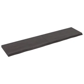 Dark brown treated oak wood wall shelf 220x50x(2-6)cm by vidaXL, Shelves and shelves - Ref: Foro24-363857, Price: 95,70 €, Di...