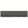 Estante pared madera roble tratada marrón oscuro 220x50x(2-6)cm de vidaXL, Estantes y estanterías - Ref: Foro24-363857, Preci...