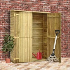 Caseta herramientas jardín madera pino impregnada 123x50x171 cm de vidaXL, Cobertizos - Ref: Foro24-46361, Precio: 305,95 €, ...
