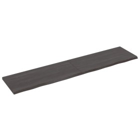 Dark brown treated oak wood wall shelf 220x50x(2-4)cm by vidaXL, Shelves and shelves - Ref: Foro24-363856, Price: 80,66 €, Di...