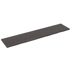 Dark brown treated oak wood wall shelf 220x50x(2-4)cm by vidaXL, Shelves and shelves - Ref: Foro24-363856, Price: 80,66 €, Di...