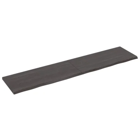 Dark brown treated oak wood wall shelf 220x50x(2-4)cm by vidaXL, Shelves and shelves - Ref: Foro24-363856, Price: 80,66 €, Di...