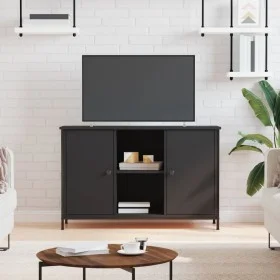 Mueble de TV madera de ingeniería negro 100x35x65 cm de vidaXL, Muebles TV - Ref: Foro24-832778, Precio: 77,21 €, Descuento: %