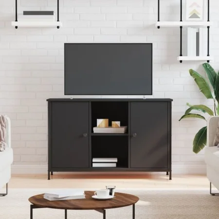 Mueble de TV madera de ingeniería negro 100x35x65 cm de vidaXL, Muebles TV - Ref: Foro24-832778, Precio: 77,21 €, Descuento: %