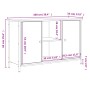 Schwarzer TV-Schrank aus Holzwerkstoff, 100 x 35 x 65 cm von vidaXL, TV-Möbel - Ref: Foro24-832778, Preis: 78,15 €, Rabatt: %