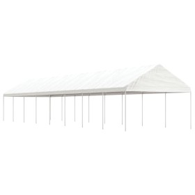 Gazebo with white polyethylene roof 17.84x4.08x3.22 m by vidaXL, Tents and gazebos - Ref: Foro24-3155516, Price: 679,16 €, Di...