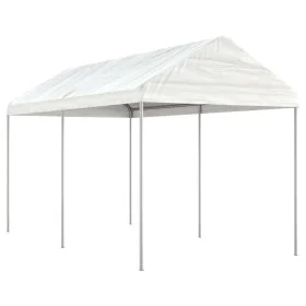 Gazebo with white polyethylene roof 4.46x2.28x2.69 m by vidaXL, Tents and gazebos - Ref: Foro24-3155502, Price: 146,23 €, Dis...