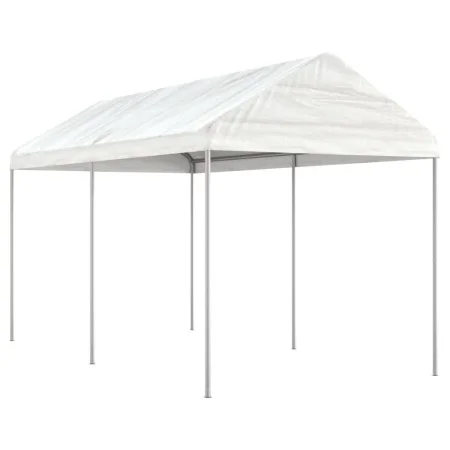 Pavillon mit weißem Polyethylendach 4,46 x 2,28 x 2,69 m von vidaXL, Zelte und Pavillons - Ref: Foro24-3155502, Preis: 146,23...