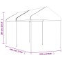 Gazebo with white polyethylene roof 4.46x2.28x2.69 m by vidaXL, Tents and gazebos - Ref: Foro24-3155502, Price: 147,79 €, Dis...